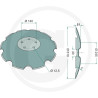 Disk Ozubený 610 x 7 mm, Väderstad / AM078 Carrier XL 425, 525, 625, 925, 1225