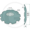 Disk Ozubený 510 x 4,5 mm, Pöttinger TerraDisc 3000, 4000/K/T, 5000K/T, 6000K/T / AM087
