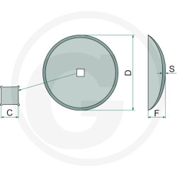 Disk Hladký 610 x 6 mm, univerzálny / AM091