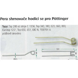 Prsty pružina zhrňovača pre Pöttinger s dĺžkou 555 mm 525436033