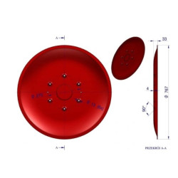 Klzný tanier pre Poľsku bubnovú kosačku záber 165 Famarol Z-105 Z-042 5036/01-052/0  virax, banrol, lisicky, iné