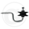 Izolátor na podpere, zosilnená verzia, podpera 7 mm, rezaný závit , 580010 Balenie:: 25