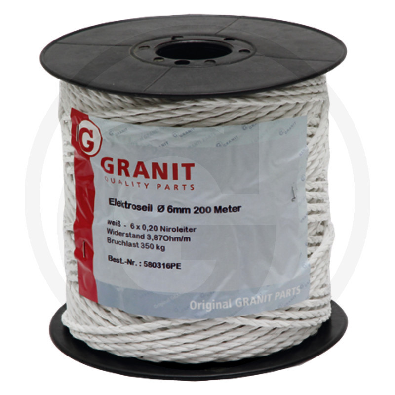 Elektrické ohradníkové lano 6 mm 500 m GRANIT 580580264