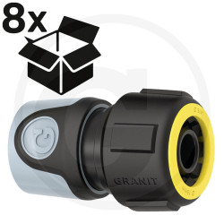 GRANIT BLACK EDITION rýchlospojka 3/4" so zarážkou vody (balenie 8 ks)