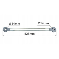 tiahlo vzpera Krátka spojka (s plastom)  pre Pásové hrabačky 42,5cm