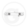 LED osvetlenie prívesu GRANIT – 7-pin Euro zástrčka, šírka 1220 mm, kábel 12 m