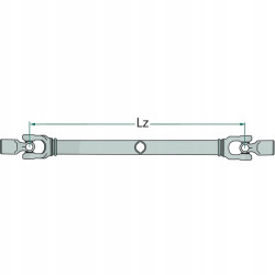 Kardanová hriadeľ F23 L 860 mm, kríž 27 x 74,6 – GRANIT
